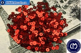 French sequins Langlois-Martin red metallic (2006) 3mm, 1000pc PP019