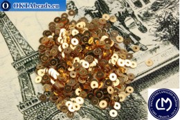 French sequins Langlois-Martin gold (Or C2) 4mm, 1000pc PP028