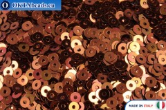 Italian flat sequins Bronzo Metallizzati (8171) 3mm, 2gr