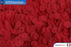 Итальянские плоские пайетки Rosso Fancy (466F) 4мм, 2гр