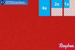Modelovací filc Rayher červený ~1,5mm, 22x15cm