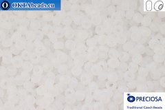 Прециоза чешский бисер 1 сорт alabaster white matt (02090m) 10/0, 50гр