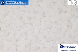 Preciosa czech seed beads 1 quality alabaster white matt (02090m) 10/0, 50g
