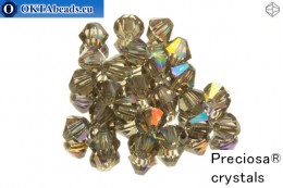 Preciosa Crystal Bicone - Black Diamond AB 3mm, 24pc 3PRcrys8