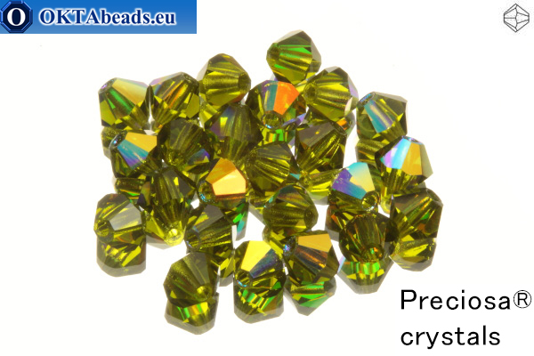 36 preciosa bicone crystal beads,12mm olivine 