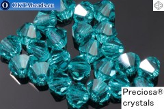 Прециоза Хрустальные Биконусы Blue Zircon 4мм, 24шт