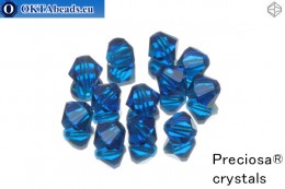 Preciosa Crystal Bicone - Capri Blue 6mm, 12pc 6PRcrys14