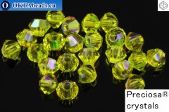 Preciosa Crystal Bicone - Citrine AB 3mm, 24pc