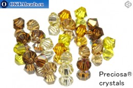 Preciosa Crystal Bicone - Wheatberry 4mm, 24pc