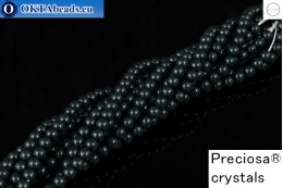 Preciosa crystal pearls Malachite 4mm, 1pc PRpearl-016