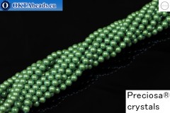 Preciosa křišťálové perly Pearlescent Green 4mm, 1ks