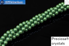 Прециоза хрустальный жемчуг Pearlescent Green 6мм, 1шт