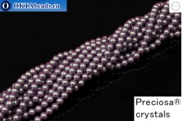 Preciosa crystal pearls Pearlescent Violet 4mm, 1pc PRpearl-009