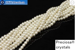 Preciosa crystal pearls White 4mm, 1pc PRpearl-010