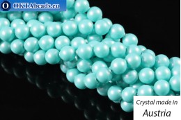 Rakouský 5810 Pearls Crystal Iridescent Light Turquoise 5mm, 1ks