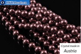 Rakouský 5810 Pearls Crystal Burgundy 4mm, 1ks
