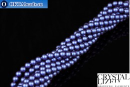 Swarovski křišťálové perly Crystal Iridescent Dark Blue Pearl 4mm, 1ks SWpearl-013