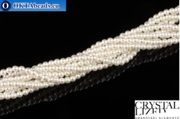 Swarovski křišťálové perly Crystal White Pearl (650) 2mm,1ks SWpearl-019