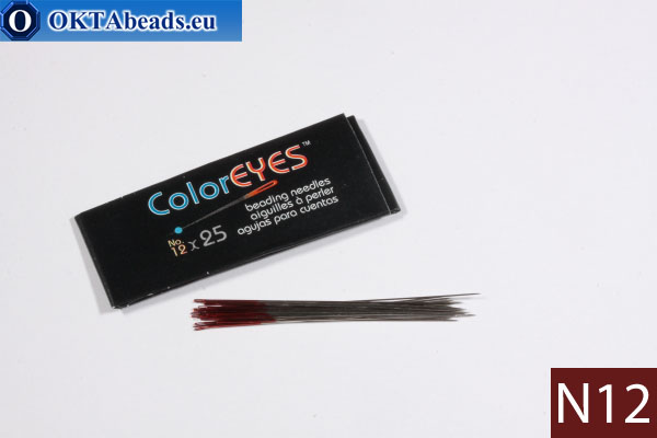 Coloreyes beading needles N12, 25pc color12_25