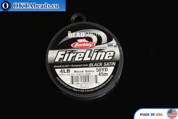 FireLine Black Satin 4LB 0,12mm, 45m fireline006