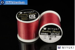 Miyuki threads size B Red 50m MI08
