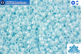 TOHO Beads Opaque-Lustered Pale Blue (124) 15/0