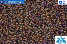 TOHO Beads Trans-Rainbow-Frosted Smoky Topaz (177F) 15/0