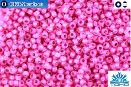 TOHO Beads Silver-Lined Milky Hot Pink (2107) 15/0