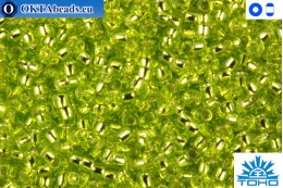 TOHO Beads Silver-Lined Lime Green (24) 11/0 TR-11-24