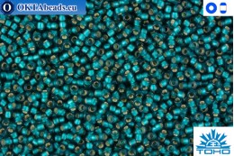 TOHO Beads Silver-Lined Frosted Teal (27BDF) 15/0