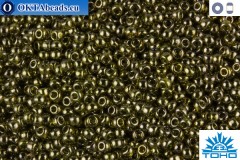 TOHO Beads Gold-Lustered Green Tea (457) 15/0