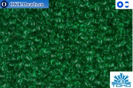 TOHO Beads Transparent Beach Glass Green (72) 11/0 TR-11-72
