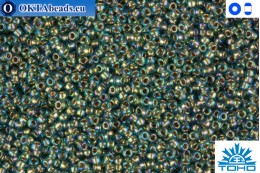 TOHO Beads Gold-Lined Rainbow Aqua (995) 15/0