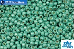 TOHO Beads Бисер Galvanized Matte Green Teal (PF561F) 15/0, 5гр TR-15-PF561F