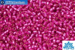 TOHO Beads Round Hot Pink Silver Lined (2214) 11/0, 10gr