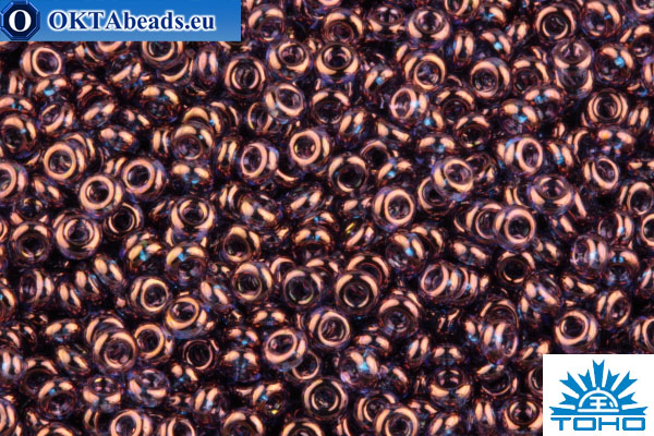 TOHO Beads Demi Round Gold-Lustered Amethyst (201) 11/0 TN-11-201