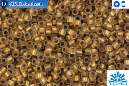 TOHO Beads Frosted Gold-Lined Crystal (989F) 15/0 TR-15-989F