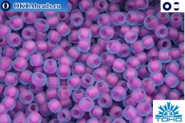 TOHO Beads Inside-Color Frosted Aqua/Purple Lined(252FM) 11/0 TR-11-252F