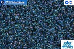 TOHO Beads Inside-Color Luster Crystal/Capri Blue Lined (188) 15/0
