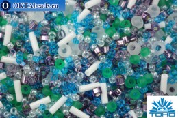 TOHO Beads Mix Fuji- White/Green/Blue/Purple Mix (3229) 
