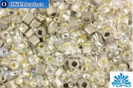 TOHO Beads Mix Junpaku - Crystal/Silver(3201) TX-01-3201