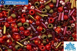 TOHO Beads Mix Samurai- Red/Brown Mix (3218) TX-01-3218