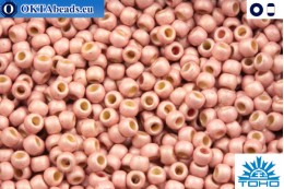 TOHO Beads Permanent Finish - Matte Galvanized Peach Coral (PF552F) 11/0