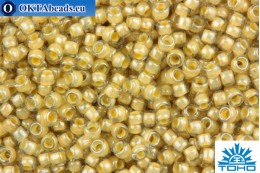 TOHO Beads Round Beige Lined Crystal (369) 15/0 TR-15-369