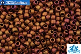TOHO Beads Round Copper Rose Metallic Matte (618) 15/0