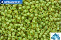 TOHO Beads Round Inside Color Jonquil/Mint Julep Lined (945) 15/0