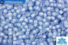 TOHO Beads Round Inside Color Sapphire-White Lined (933) 15/0 TR-15-933