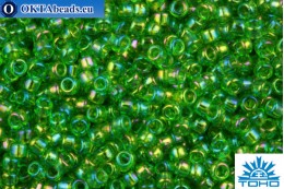 TOHO Beads Round Kelly Green Transparent Rainbow (167) 15/0