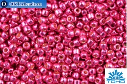 TOHO Beads Round PermaFinish Hot Pink Galvanized (PF563) 15/0 TR-15-PF563