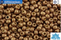 TOHO Beads Round Permafinish Matte Galvanized Almond (PF593F) 11/0 TR-11-PF593F